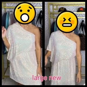 One-Shoulder Sequin Dress